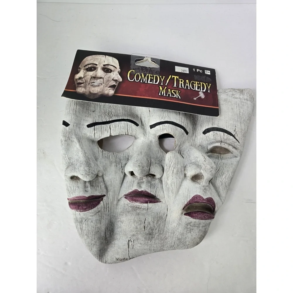 Comedy Tragedy Mask Halloween New old Stock triple‎ face